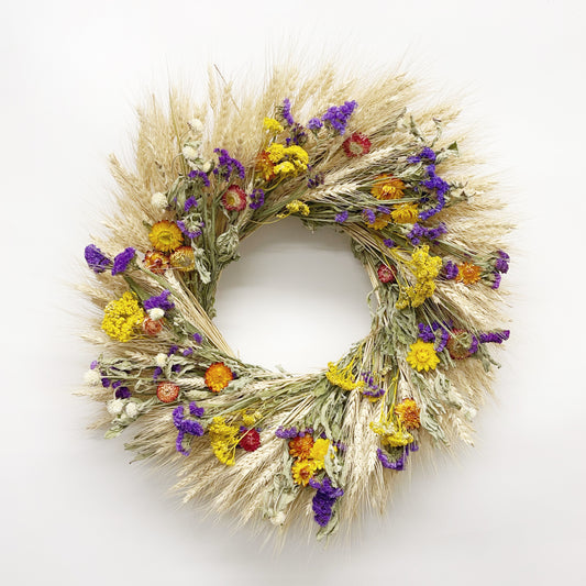 Dried Autumn Brights Wreath