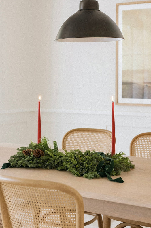 Fresh Evergreens Emerald Velvet Centerpiece