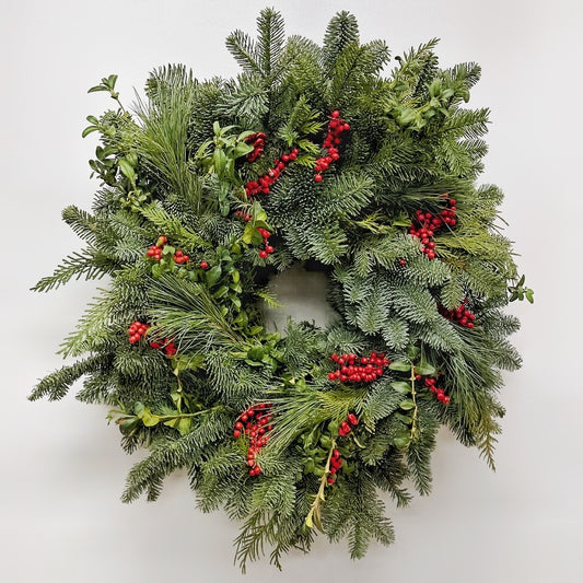 Fresh Evergreens Festive Boughs Wreath