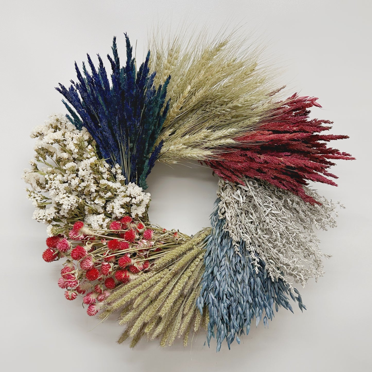 Dried Independence Wheel Wreath