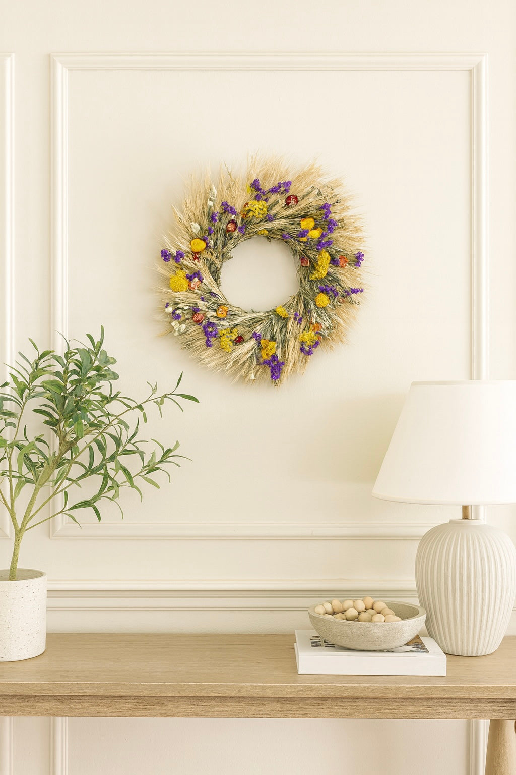 Dried Autumn Brights Wreath