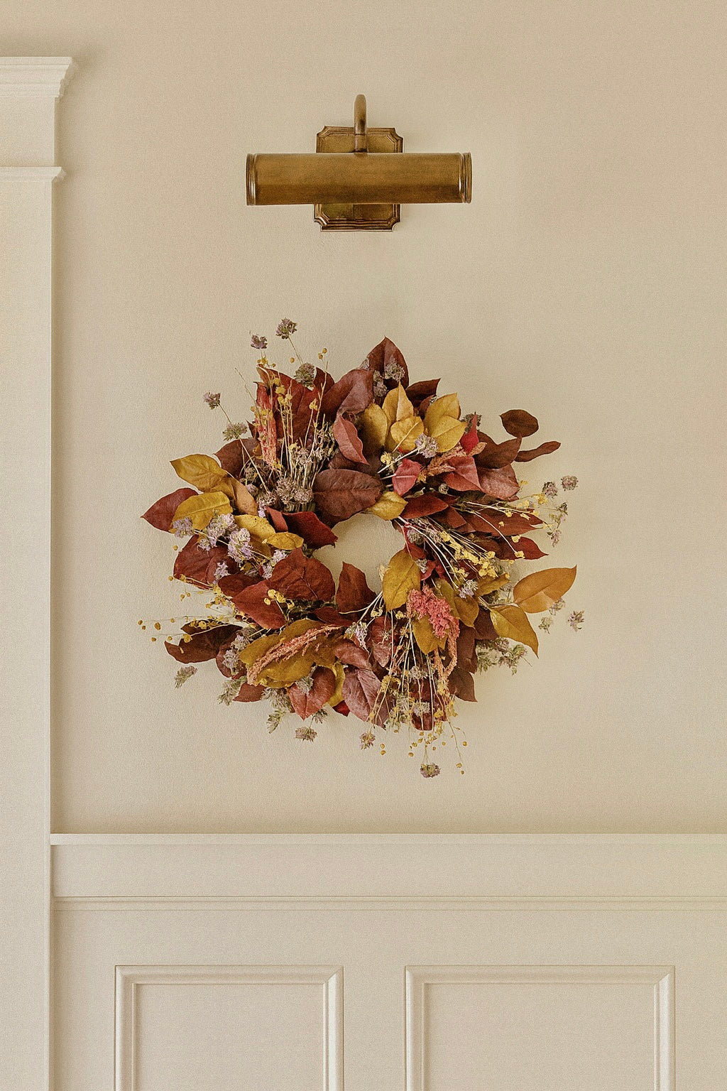 Dried and Preserved Laurel Amaranth Wreath