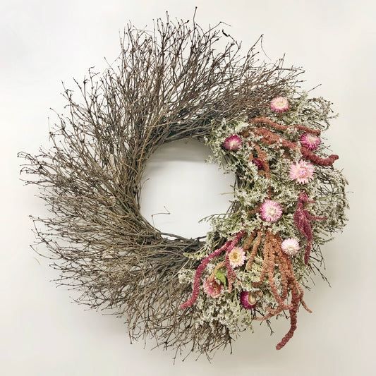Dried Cascading Petal Wreath