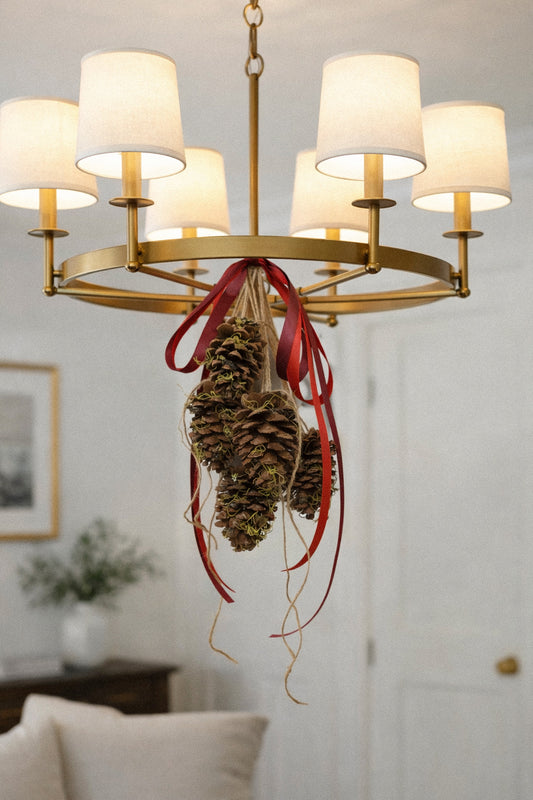 Dried Moss Hanging Pinecones