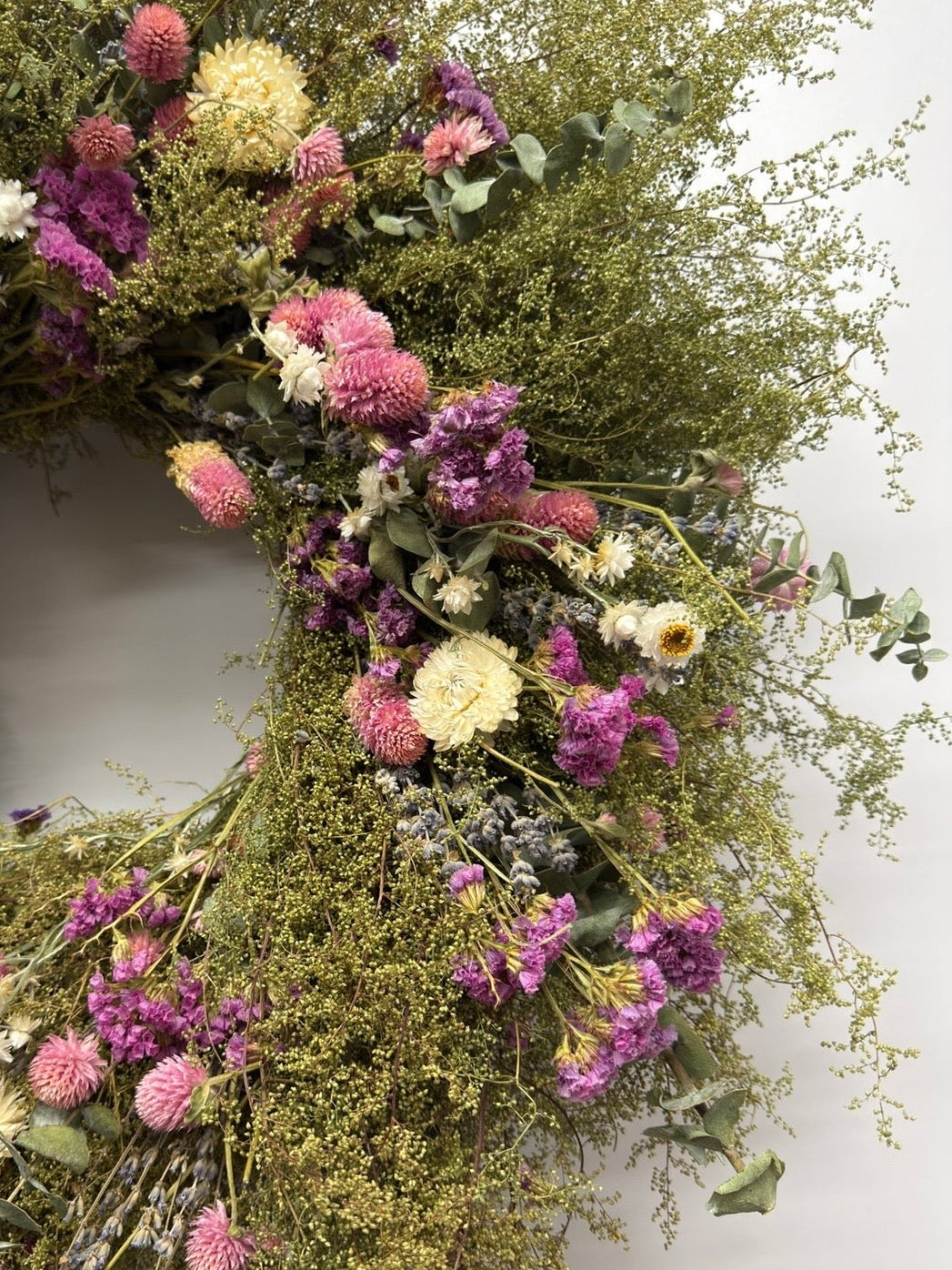 Dried Whimsical Florets Wreath