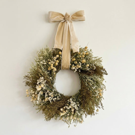 Dried Champagne Meadow Wreath