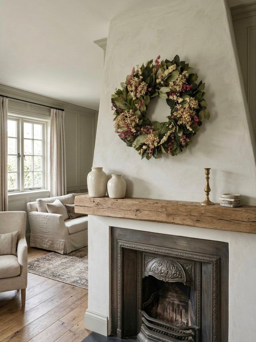 Dried and Preserved Hadley Hydrangea Wreath