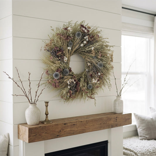 Dried Eirene Field Wreath