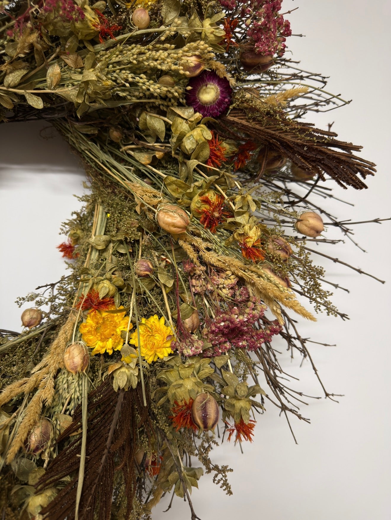 Dried Burnished Bloom Wreath