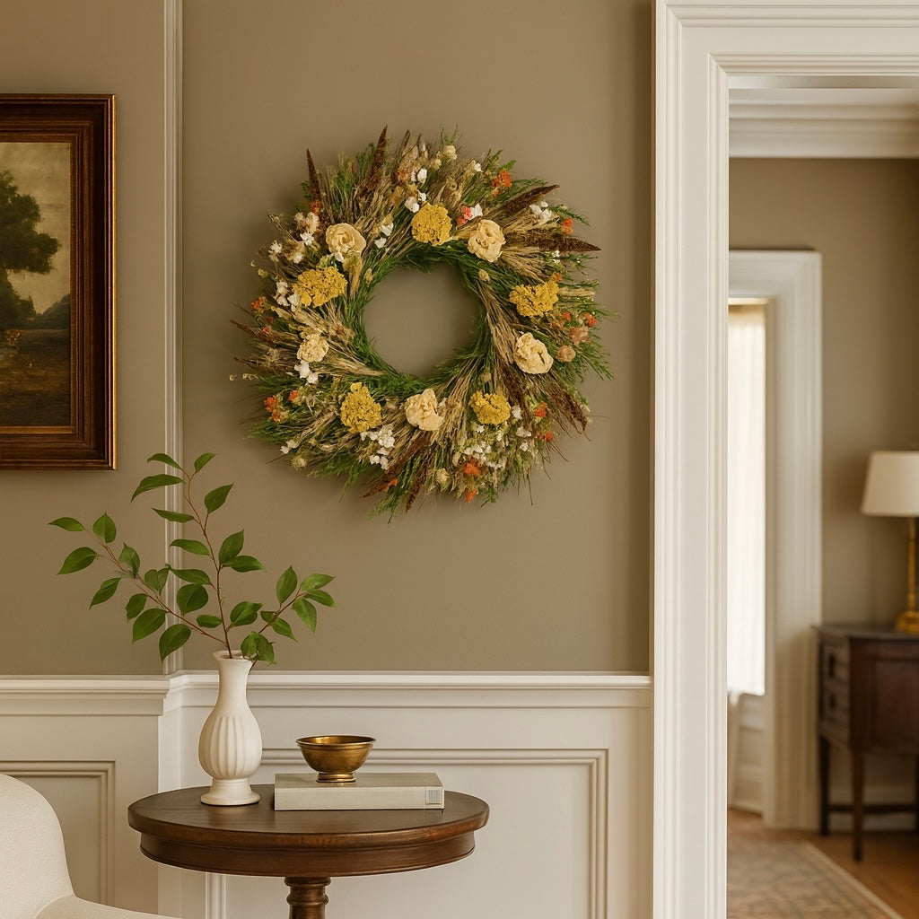 Dried Golden Pheasant Wreath