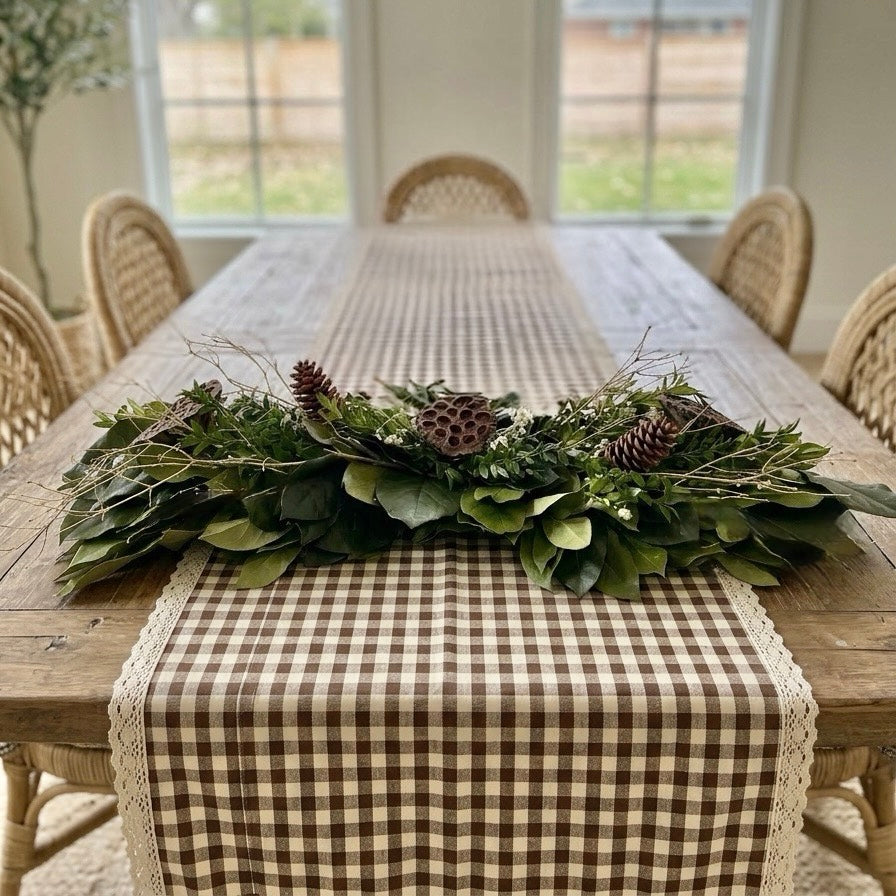 Dried and Preserved Earthy Greens Centerpiece