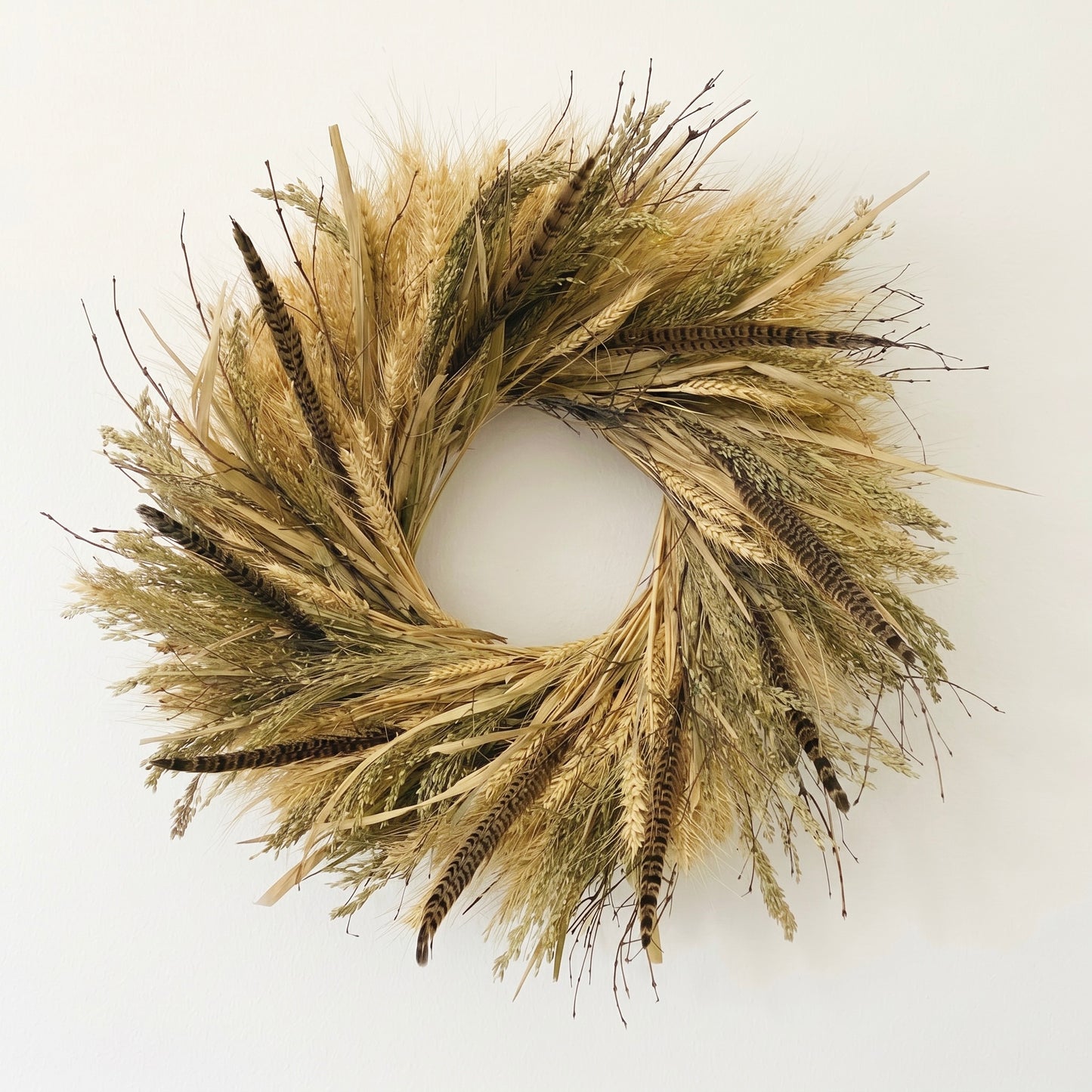 Dried Feathers and Wind Wreath