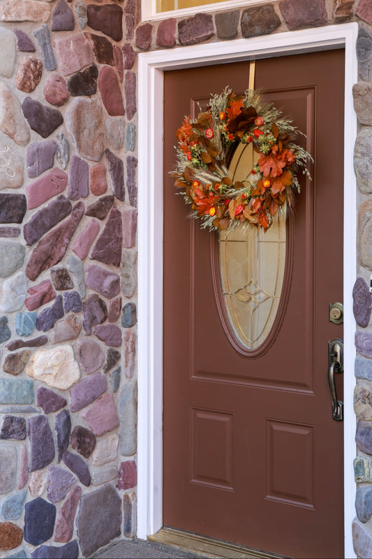 Dried and Preserved Thanksgiving Flowers Wreath