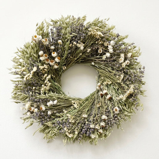 Dried Lavender Linen Wreath