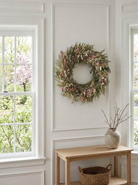 Dried Pastel Tapestry Wreath