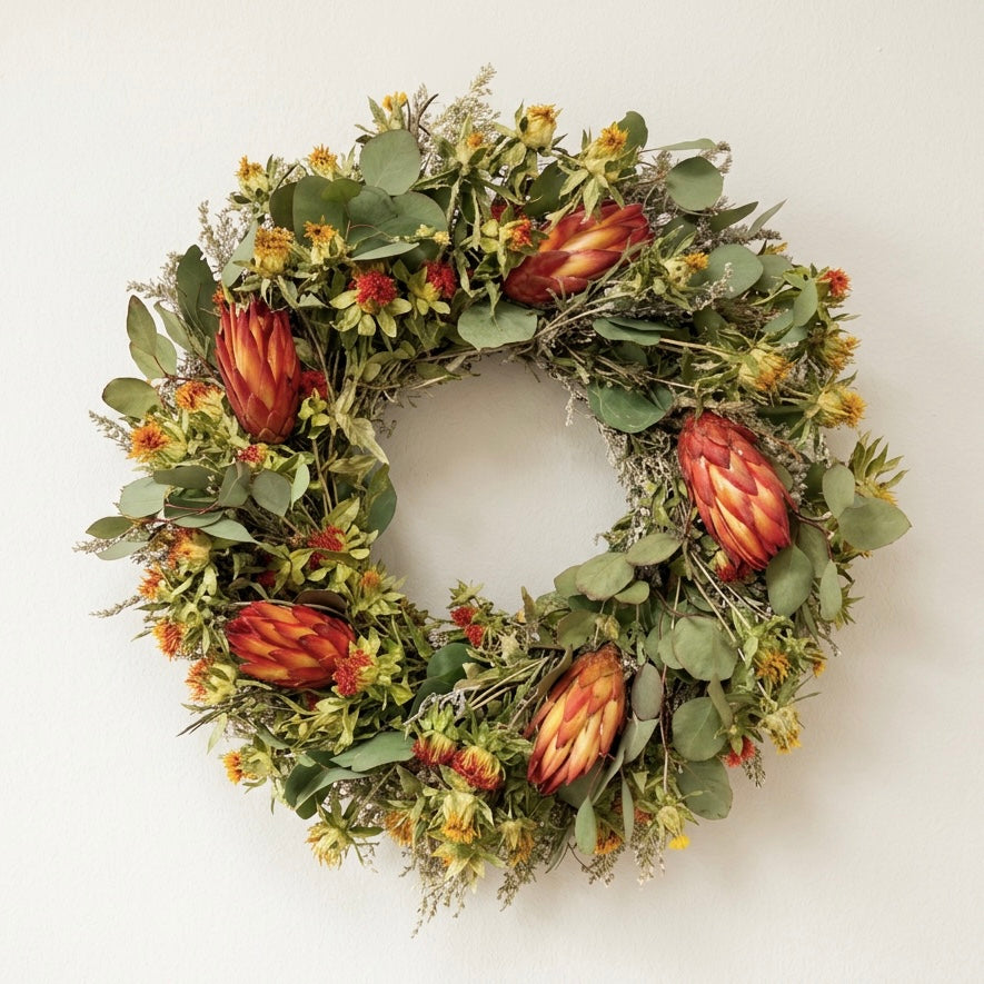 Dried Indian Sunset Wreath