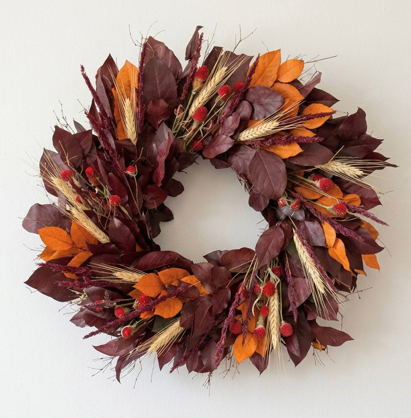 Dried and Preserved Leafy Winslow Wreath