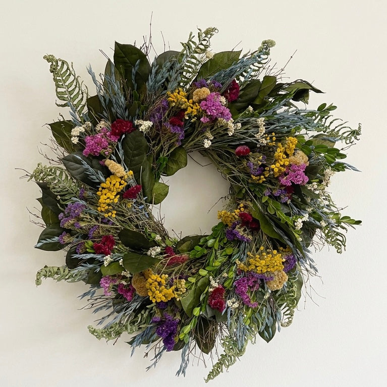 Dried and Preserved Garden Celebration Wreath
