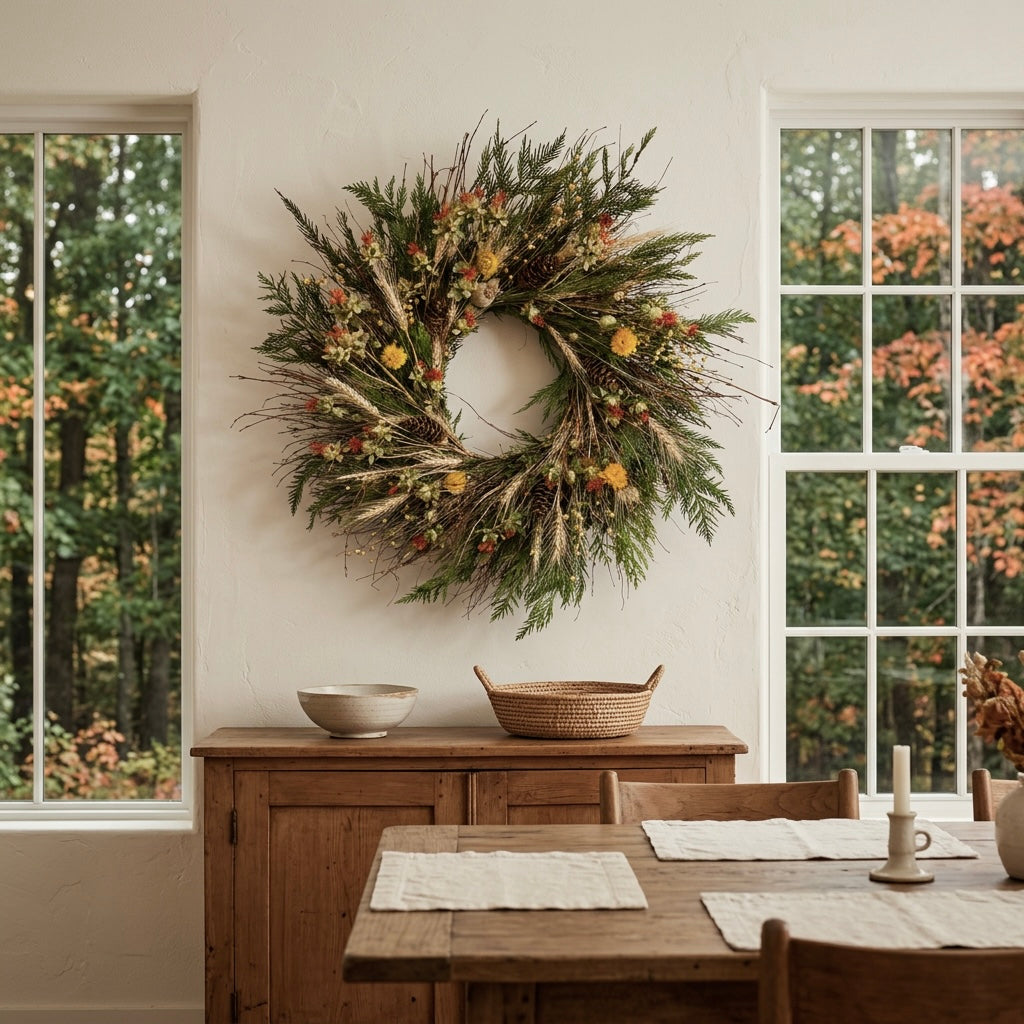 Dried Golden Circlet Wreath