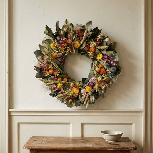 Dried and Preserved Hayfield Cottage Wreath