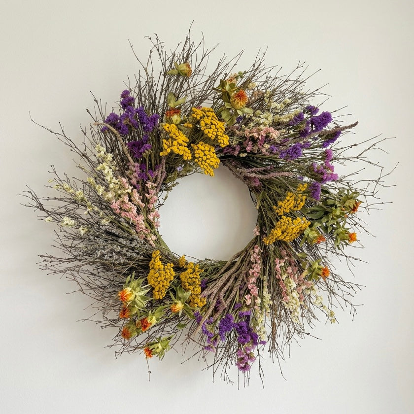 Dried Twigs and Prairie Wreath