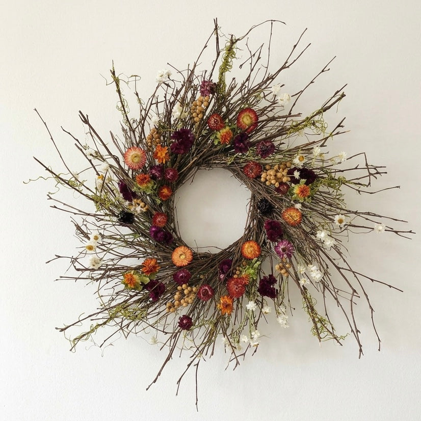 Dried Wildberry Briar Wreath