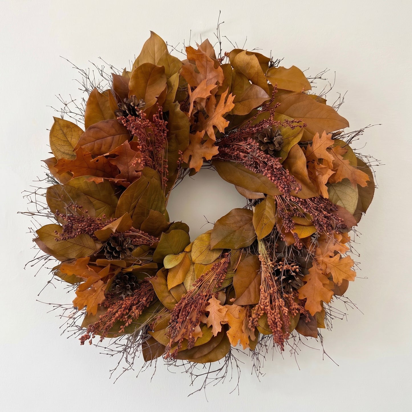 Dried and Preserved November Forage Wreath