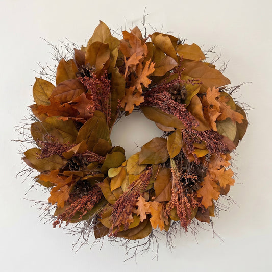 Dried and Preserved November Forage Wreath