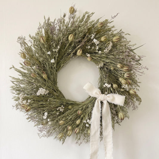 Dried English Cottage Wreath