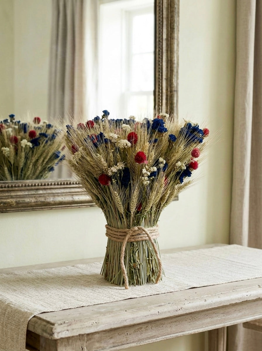 Dried American Harvest Stack Centerpiece