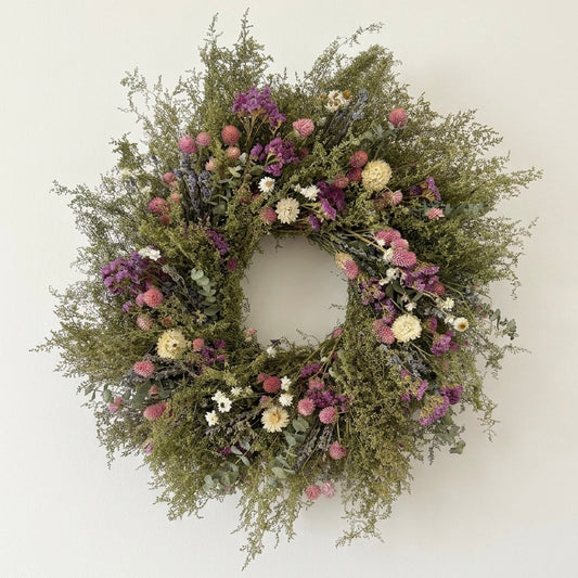 Dried Whimsical Florets Wreath