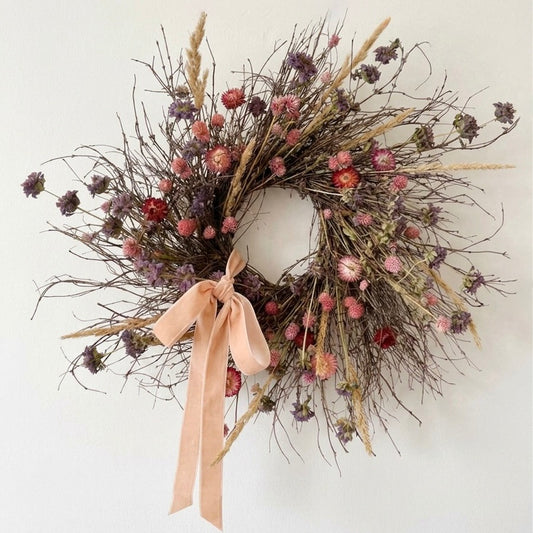 Dried Willow Fawn Wreath