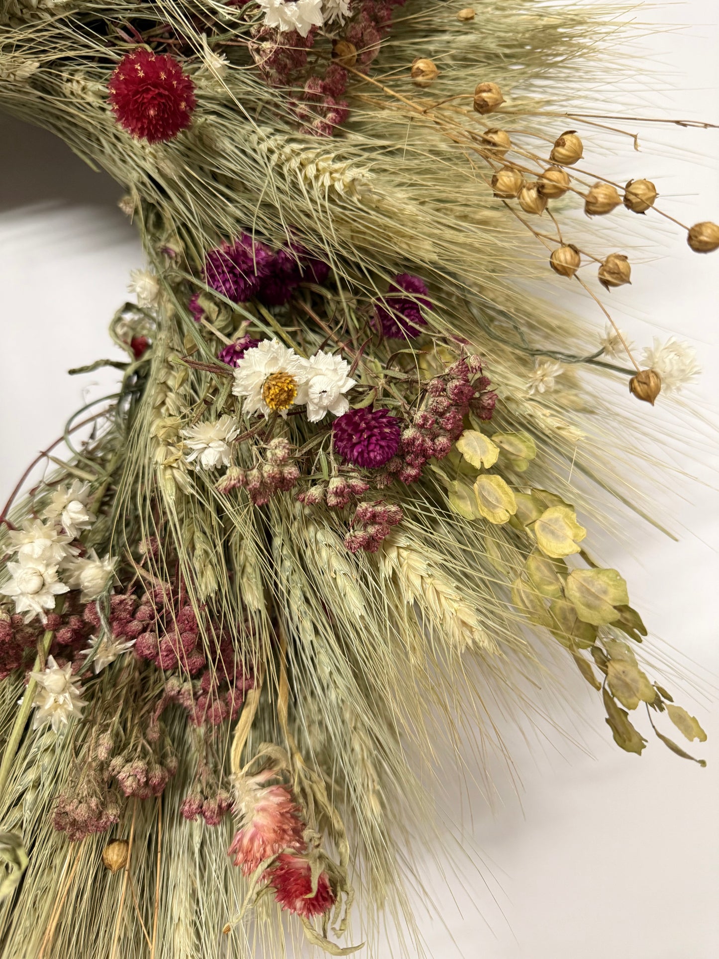 Dried Harvest Hymn Wreath