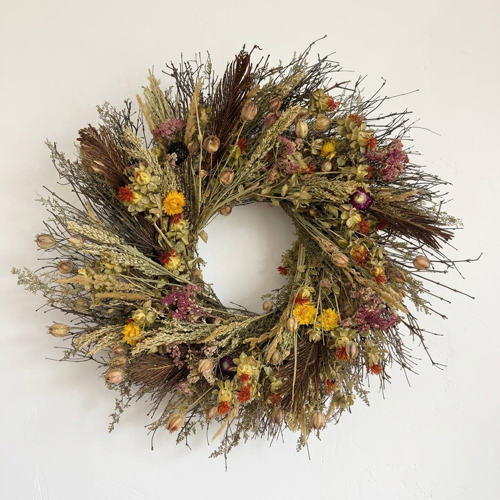 Dried Burnished Bloom Wreath