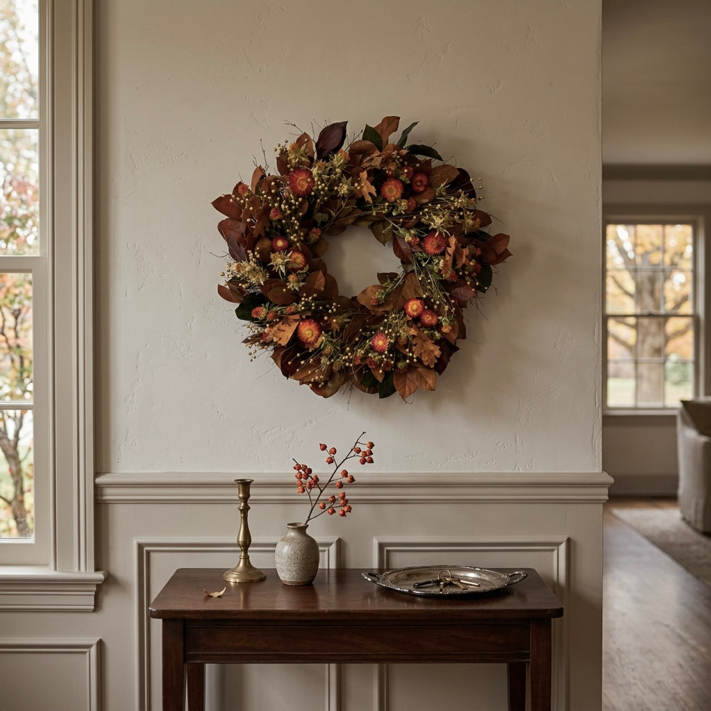 Dried and Preserved Autumnal Equinox Wreath