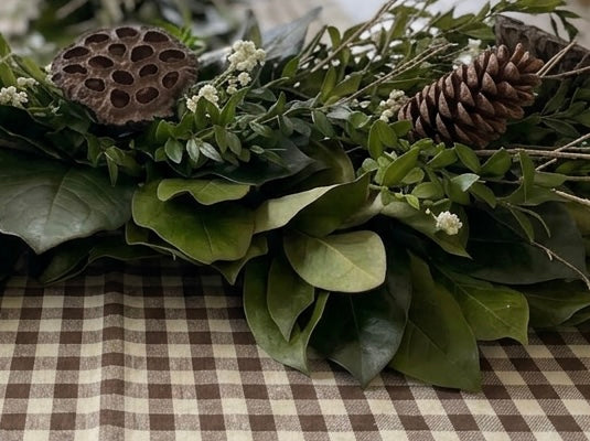 Dried and Preserved Earthy Greens Centerpiece