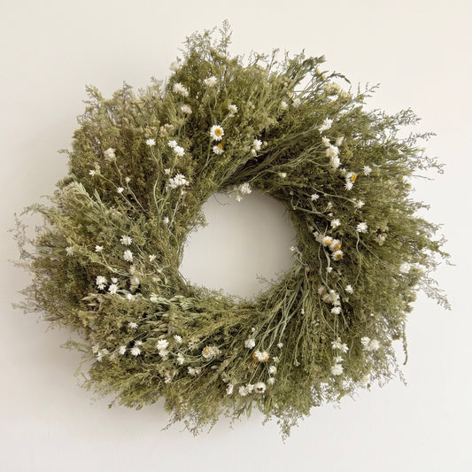 Dried Ammobium Gardens Wreath