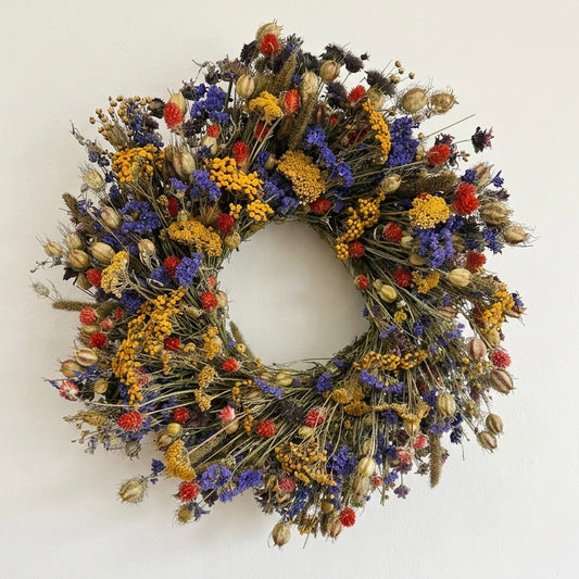 Dried Swedish Everlasting Summer Wreath