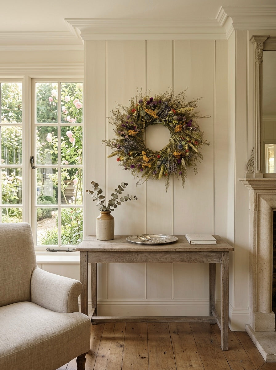 Dried Wild Everlastings Wreath