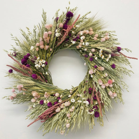 Dried Garden Blush Wreath