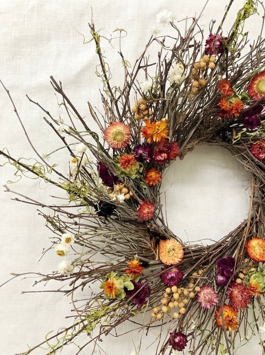 Dried Wildberry Briar Wreath