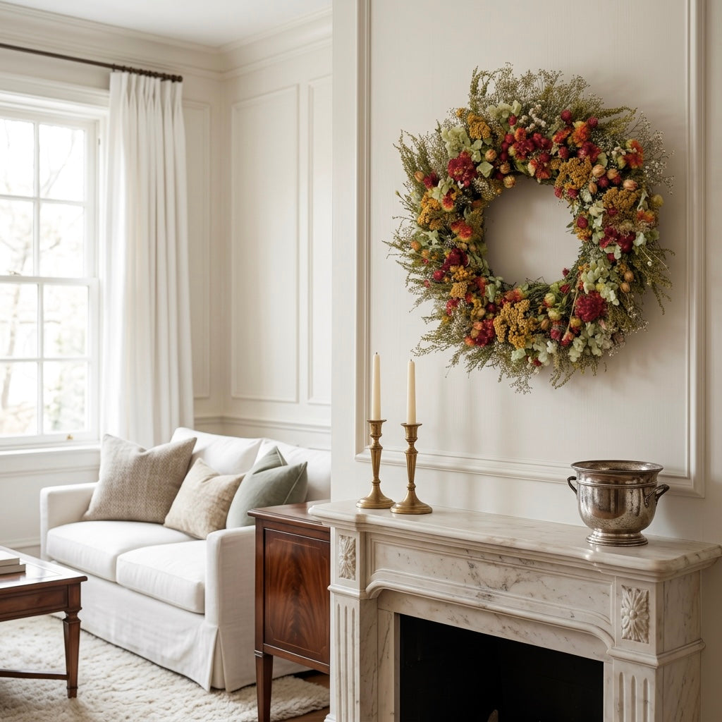 Dried Wildflower Fleur Wreath