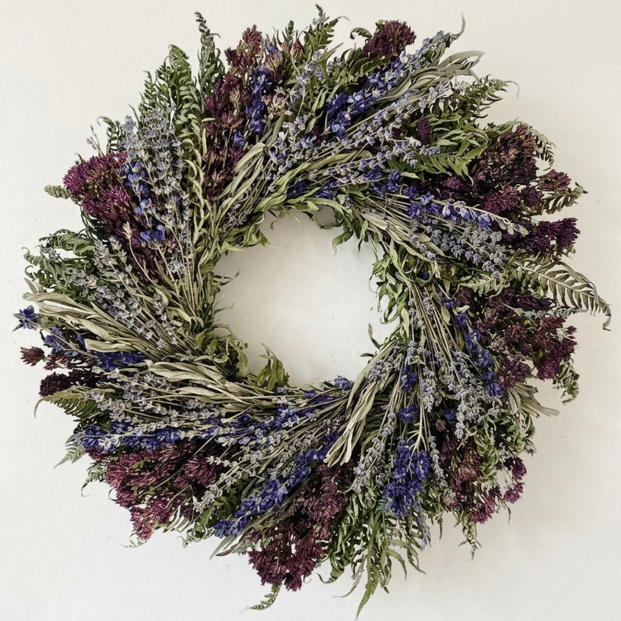 Dried Herbal Blues Wreath