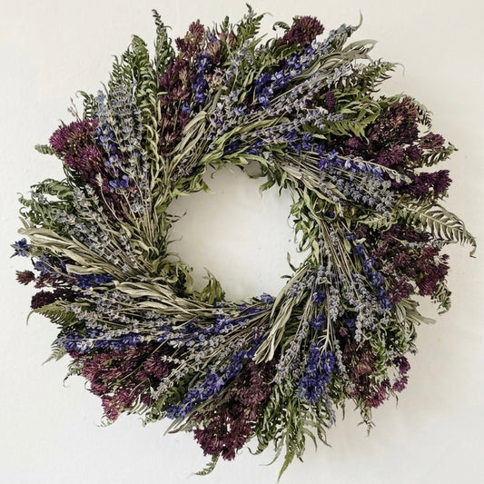 Dried Herbal Blues Wreath