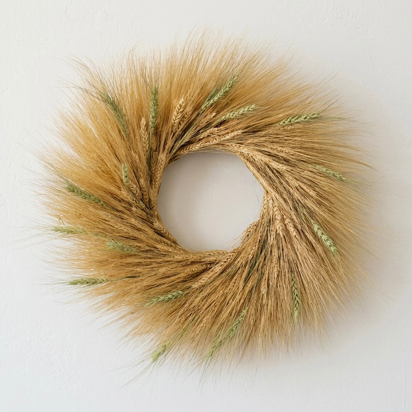 Dried Wheat Simplicity Wreath