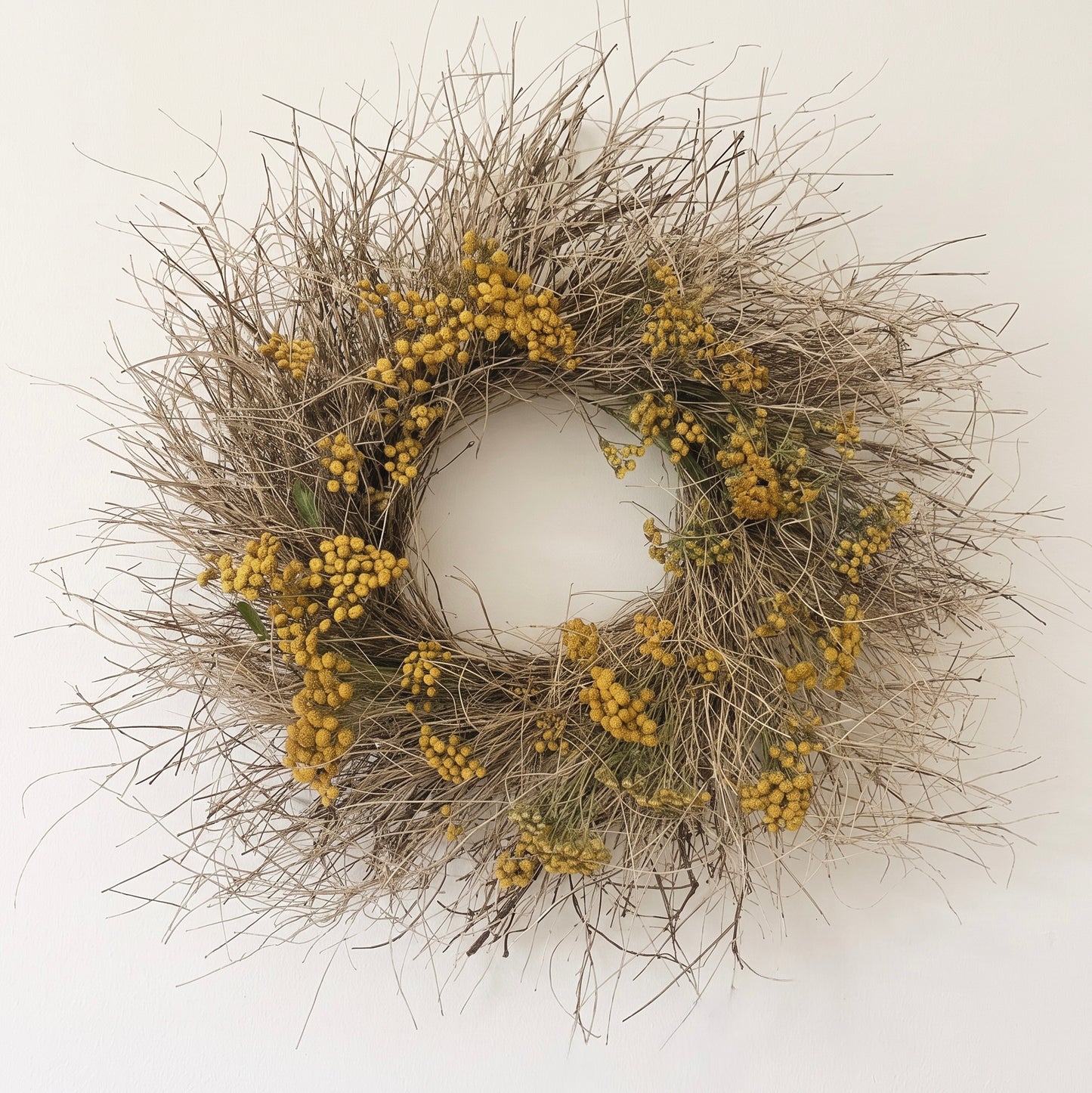 Dried Tansy Tumbleweeds Wreath