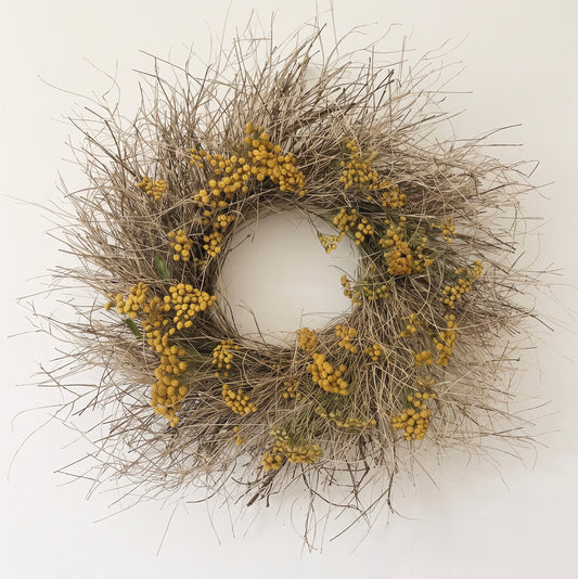 Dried Tansy Tumbleweeds Wreath