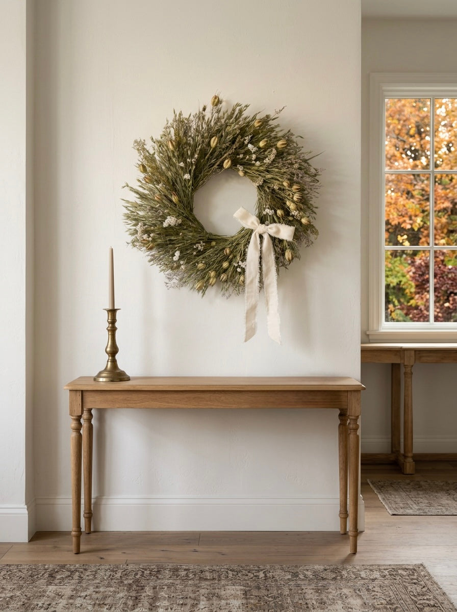 Dried English Cottage Wreath