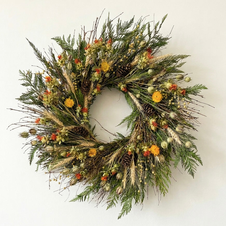 Dried Golden Circlet Wreath