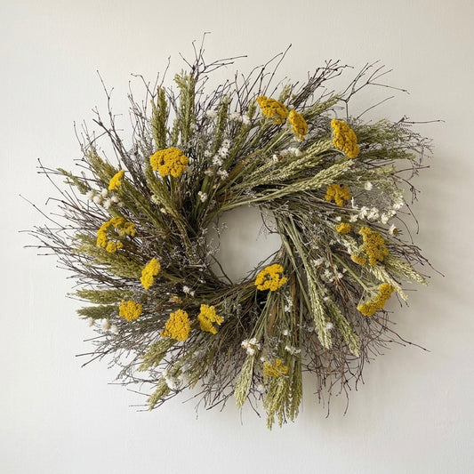 Dried Lacey Yarrow Wreath